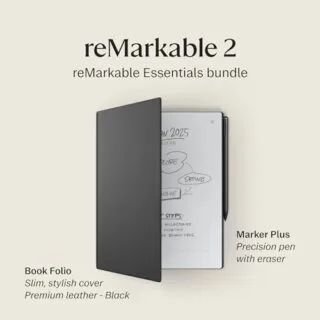Essential Remarkable 2 Bundle: Premium Leather Case and Innovative E-Reader Tablet for Educators