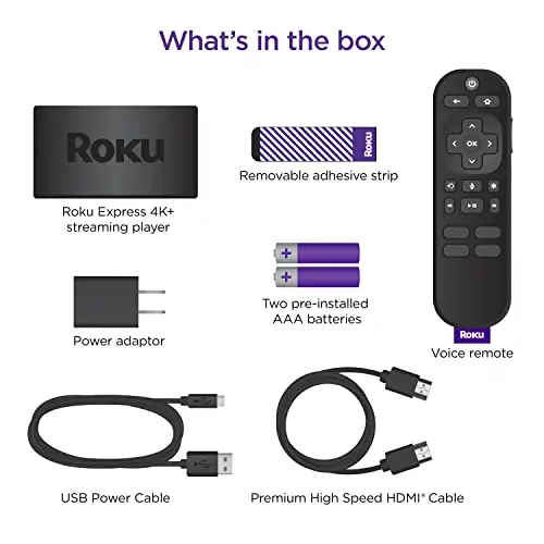 Explore superior streaming with the Roku Express 4K Plus, featuring a voice remote, designed to enrich the educational experience for instructors.