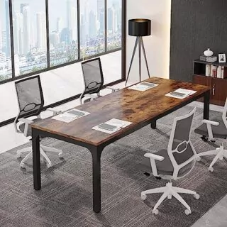 Sleek Tribesigns 6.5ft conference table ideal for seminar and office meetings with modern design, enhancing workspace functionality and aesthetics.