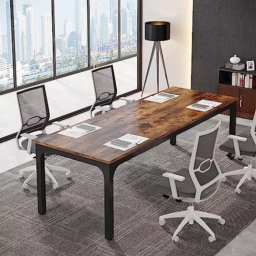 Sleek Tribesigns 6.5ft conference table ideal for seminar and office meetings with modern design, enhancing workspace functionality and aesthetics.