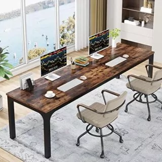 Ideal for contemporary office settings, the Tribesigns 6.5ft rectangular conference table offers a spacious 78.7-inch design, perfect for seminars and meetings.