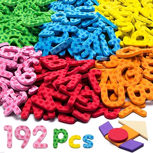 Colorful Foam Alphabet Magnets Set, 192 Pieces for Effective Educational Learning and Fun, Enhance Literacy and Motor Skills with Engaging Letters.