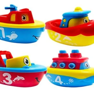 Engage toddlers with this magnetic bath toy boat set featuring 3 bees. Enhance learning through play with vibrant, interactive aquatic adventures.