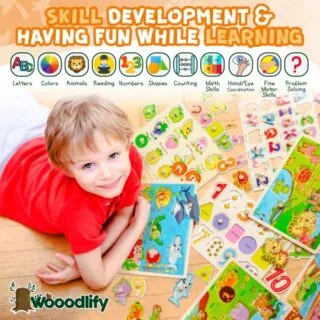 Engaging chunky wooden puzzles for toddlers, this vibrant peg puzzle set enhances early learning and playtime with interactive fun.