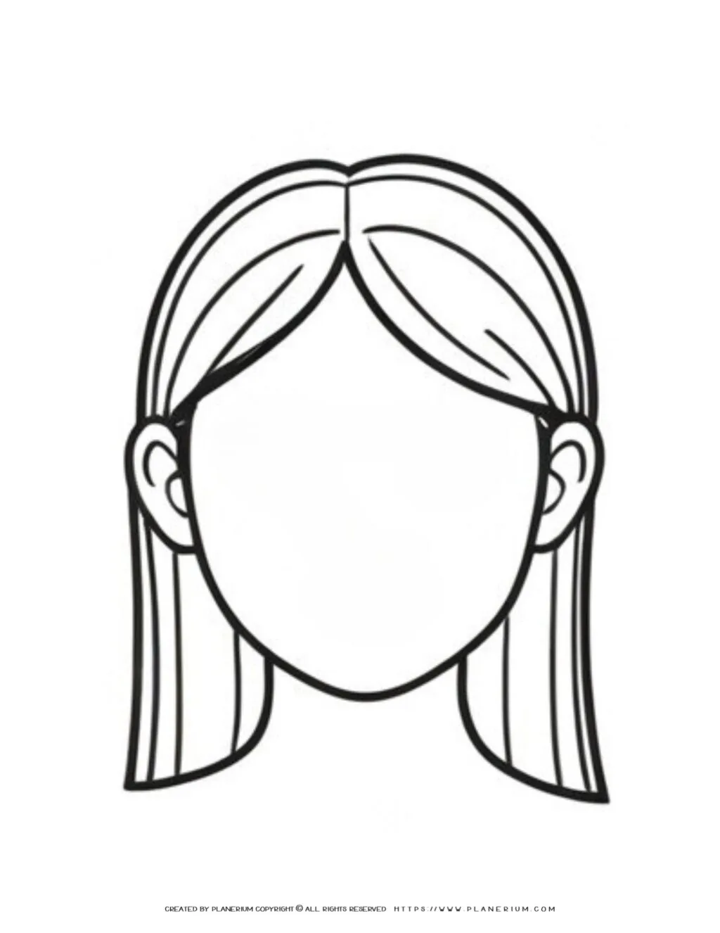 Vibrant illustration of a young girl with flowing long hair, showcasing detailed coloring techniques in artistic expressive style. Ideal for art enthusiasts.