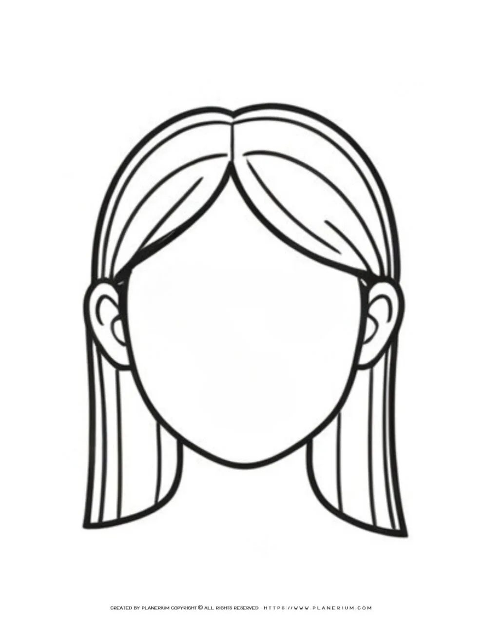 Vibrant illustration of a young girl with flowing long hair, showcasing detailed coloring techniques in artistic expressive style. Ideal for art enthusiasts.