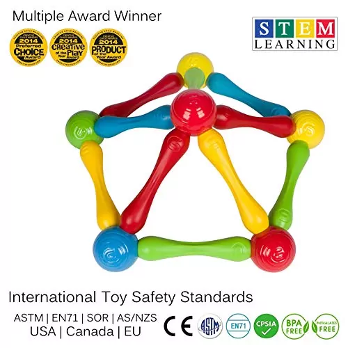 Large 20-Piece Stem Building Block Set for Developmental Play - Enhance Creativity and Problem-Solving Skills