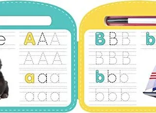 ABC Board Book: Reusable Learning Tool for Kids with Engaging Illustrations - Interactive Alphabet Education Aid.