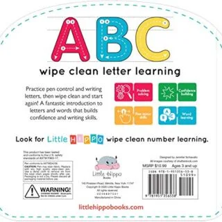 Engaging ABC Write & Wipe Board Book: Reusable educational tool for kids, enhancing alphabet learning and playtime with vibrant colors and fun activities.