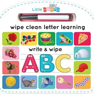 Engaging ABC Write & Wipe Board Book: A Fun Alphabet Learning Tool for Kids.