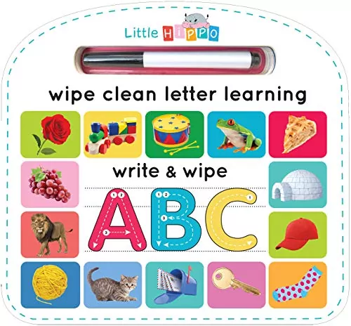 Engaging ABC Write & Wipe Board Book: A Fun Alphabet Learning Tool for Kids.