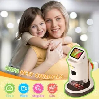 Compact 1000x Kids Microscope with HD LCD for Ages 8-12 - Portable Educational Science Tool for Enhanced Learning and Discovery