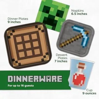 Ultimate Minecraft Birthday Party Kit: Supplies and Decorations Ideal for Educators Planning a Kids' Birthday Celebration with a Minecraft Theme