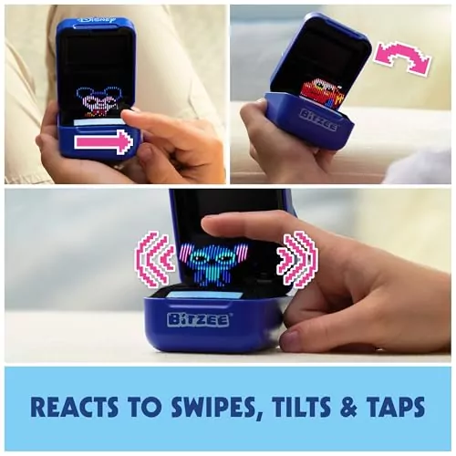 Interactive Disney toy Bitzee offers 30 characters for kids, promoting STEM learning through engaging actions like swipes, tilts, and taps.