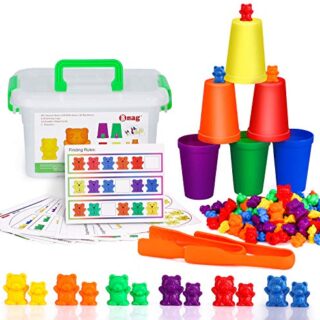 Enhance STEM education with colorful counting bears and sorting cups, designed to boost number skills and color recognition through engaging play.