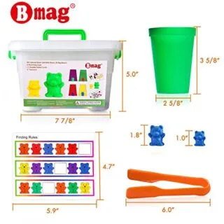 Enhance early education with STEM Learning Counting Bears; a vibrant educational toy for developing color recognition and number proficiency in children.