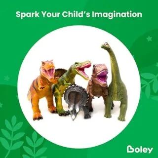 Boley Jumbo Dinosaur Collection offers a realistic toy set for kids and educators, featuring detailed dinosaur figurines for interactive learning and play.