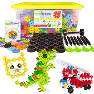 Enhance children's education with the 2500-piece Brain Flakes Building Set, fostering creative learning and development through hands-on building activities.