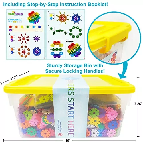 Enhance creativity and learning with the Brain Flakes 2500 Piece Building Set. This colorful construction toy fosters innovative educational play for kids.