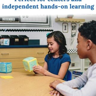 Carson Dellosa Foam Classroom Dice Set, featuring three large customizable pocket cubes and activity cards, perfect for interactive learning and teaching.