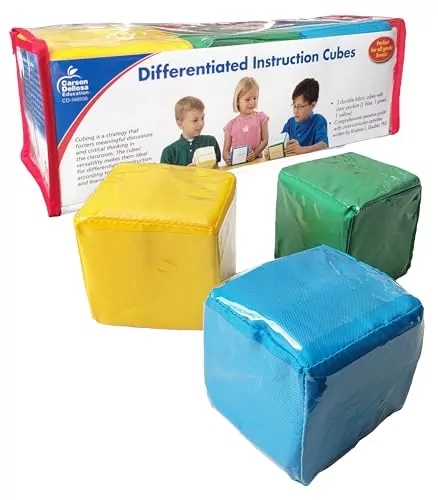 Enhance classroom learning with the Carson Dellosa Foam Classroom Dice Set. These large DIY pocket cubes are perfect for interactive educational activities.