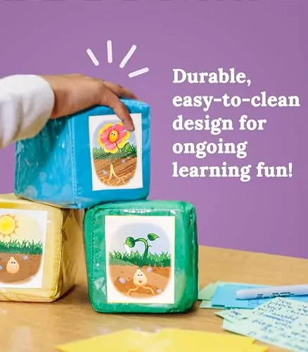 Educational Foam Classroom Dice Set by Carson Dellosa: Ideal for Teachers with Activity Cubes and DIY Pocket Cards for Interactive Learning