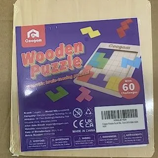 3D Wooden Brain Teaser Puzzle offering 60 educational challenges designed to enhance interactive learning and critical thinking skills.