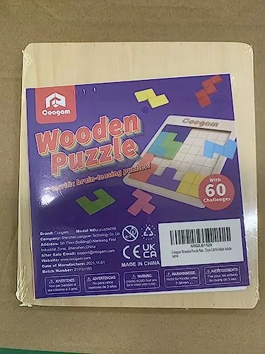 3D Wooden Brain Teaser Puzzle offering 60 educational challenges designed to enhance interactive learning and critical thinking skills.