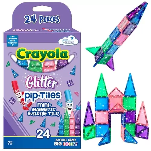 Enhance your child's creativity with Crayola's Mini Magnetic Pip Tiles, a versatile building set and robotics kit perfect for engaging and educational play.