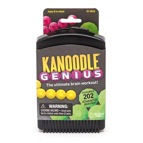 Educational Insights Kanoodle Genius is a 3D puzzle game offering engaging brain-teasing challenges, perfect for all ages seeking fun and cognitive development.
