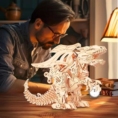 3D Wooden Dragon Puzzle Kit: Engage students with this detailed, educational model, enhancing motor skills and creativity in a classroom setting.