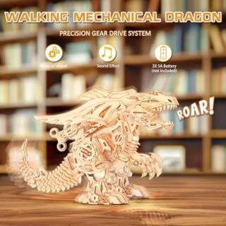 3D Wooden Dragon Puzzle Kit for Creative Learning and Engagement - A Fun and Educational Activity for Enhancing Cognitive Skills and Imagination.