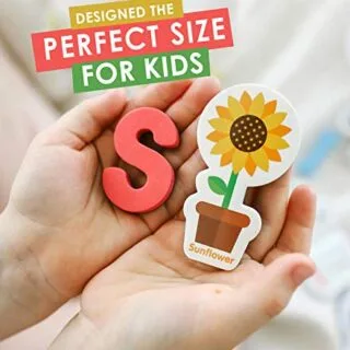 Vibrant Foam Magnets for Classroom Education - 78-Piece Set Featuring 52 Illustrative Images and 26 Keywords to Enhance Early Learninglexive Learning