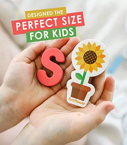 Vibrant Foam Magnets for Classroom Education - 78-Piece Set Featuring 52 Illustrative Images and 26 Keywords to Enhance Early Learninglexive Learning