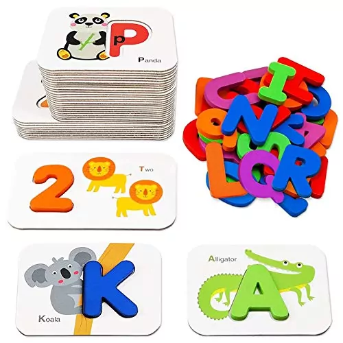 Enhance early learning with ABC and number flash cards, perfect Montessori tools and educational gifts for toddlers aged 3-5.