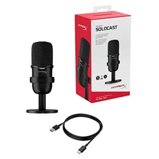 Ideal for educators, the HyperX Solocast USB Condenser Mic features tap-to-mute and is compatible with PC, PS4, PS5, and Mac setups.