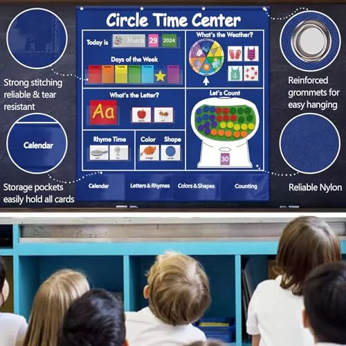 Enhance circle time with our Interactive Classroom Pocket Chart, designed for engaging and effective educational activities and teaching.