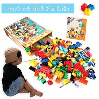 Klobroz 171-piece car building blocks set for toddlers provides vibrant, educational playtime, promoting creativity and motor skill development.