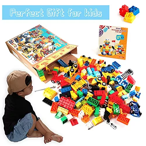 Klobroz 171-piece car building blocks set for toddlers provides vibrant, educational playtime, promoting creativity and motor skill development.