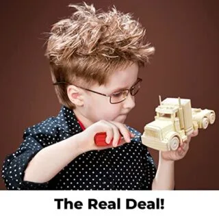 Kraftic Woodworking Set for Kids and Adults offers educational and creative DIY carpentry projects, enhancing skills and fostering imaginative play.