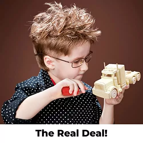 Kraftic Woodworking Set for Kids and Adults offers educational and creative DIY carpentry projects, enhancing skills and fostering imaginative play.