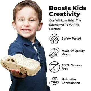 Kraftic Woodworking Set: Perfect for Kids and Adults, this kit offers engaging DIY carpentry projects and tools for educational creativity.