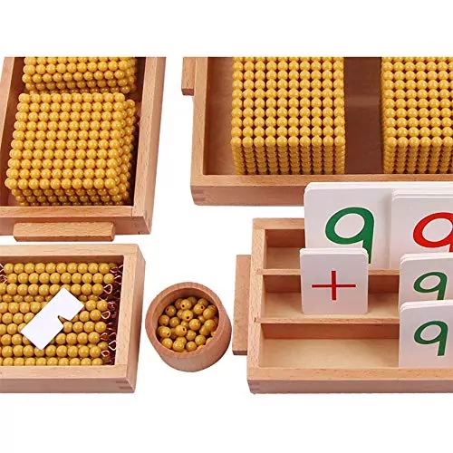 Montessori Golden Beads Decimal System for Classroom: Effective Math Tools Enhancing Student Engagement in Learning Numeracy Skills