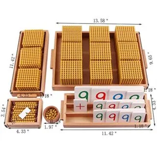 Montessori Golden Beads: Enhance math learning with this decimal system tool. Ideal for teachers seeking innovative educational resources.