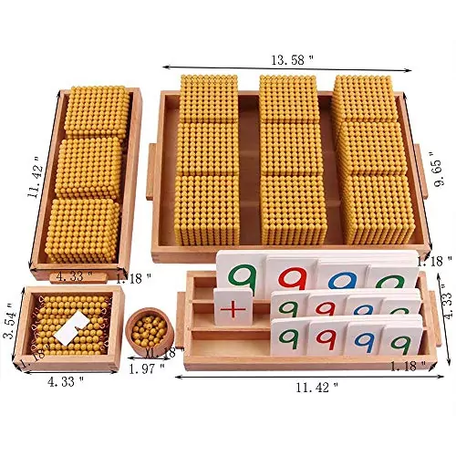 Montessori Golden Beads: Enhance math learning with this decimal system tool. Ideal for teachers seeking innovative educational resources.