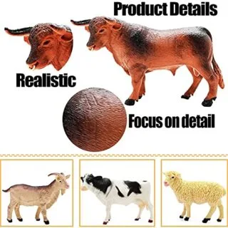 Explore imaginative play with this 53-piece realistic farm animal playset, an educational toy for kids that encourages creativity and learning.