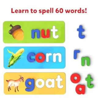 Enhance vocabulary and literacy skills with the Skillmatics Preschool Learning Game, designed for early learners in a bright, engaging playroom environment.