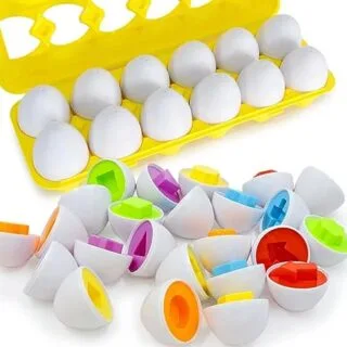 Color Sorting Eggs Toddler Toy Set encourages learning through shape and color recognition, promoting educational playtime and fun activities for young children.