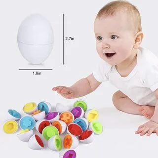 Enhance your toddler's learning with educational color sorting eggs. Promote fun learning with engaging shape activities for cognitive development.
