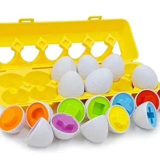 Color Sorting Eggs: Engaging Toddler Toy Set for Shape Recognition and Early Learning Activities, Ideal for Preschool Educational Development
